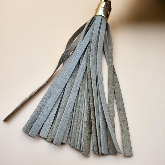 GUCCI Soho Grey Gold Leather Tassel Tote Bag..Authentic.. - Picture 15 of 15